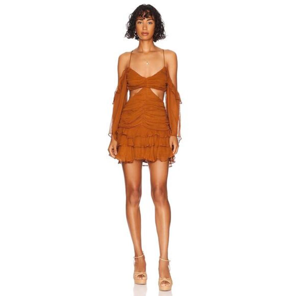 TULAROSA Althea Mini Dress in Golden Spice Size L